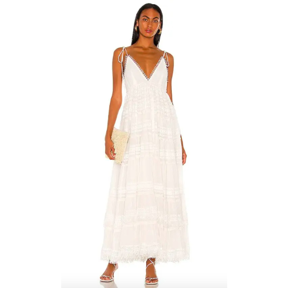 Rococo Sand Cia Off-White Maxi Dress